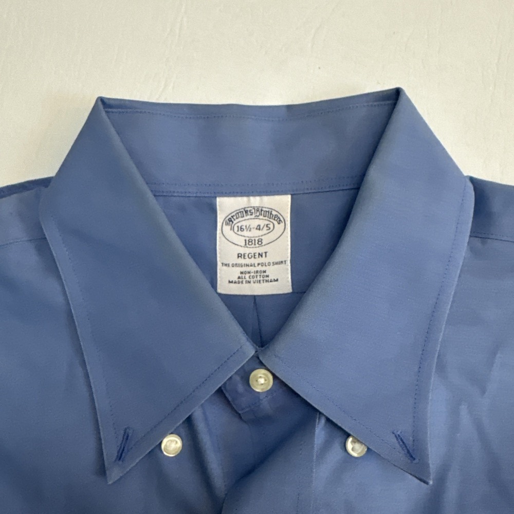 3x Brooks Brothers Regent Mens 16.5-4/5 Large 100% Cotton NON IRON Shirts - Picture 3 of 7